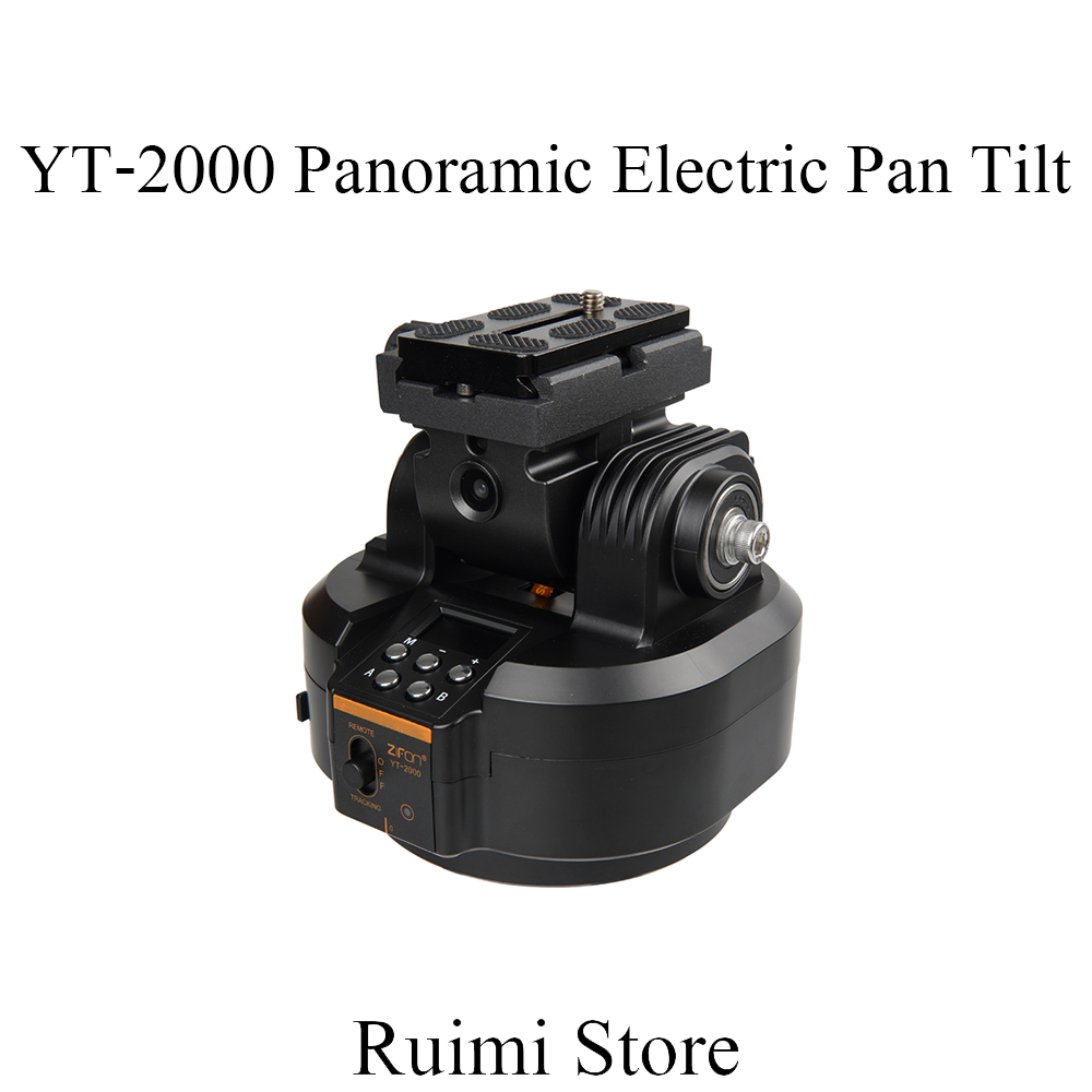 Zifon YT-2000 กล้องพาโนรามาไฟฟ้า Pan Tilt Face Tracking 2KG แบริ่งกล้องมือถือหัวหมุนควบคุมระยะไกลสด