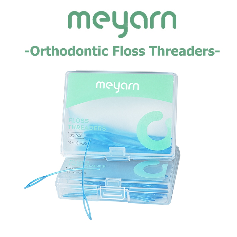 MEYARN 30 ชิ ้ น Floss Threaders Traction อุปกรณ ์ สําหรับจัดฟัน 4.5 ซม