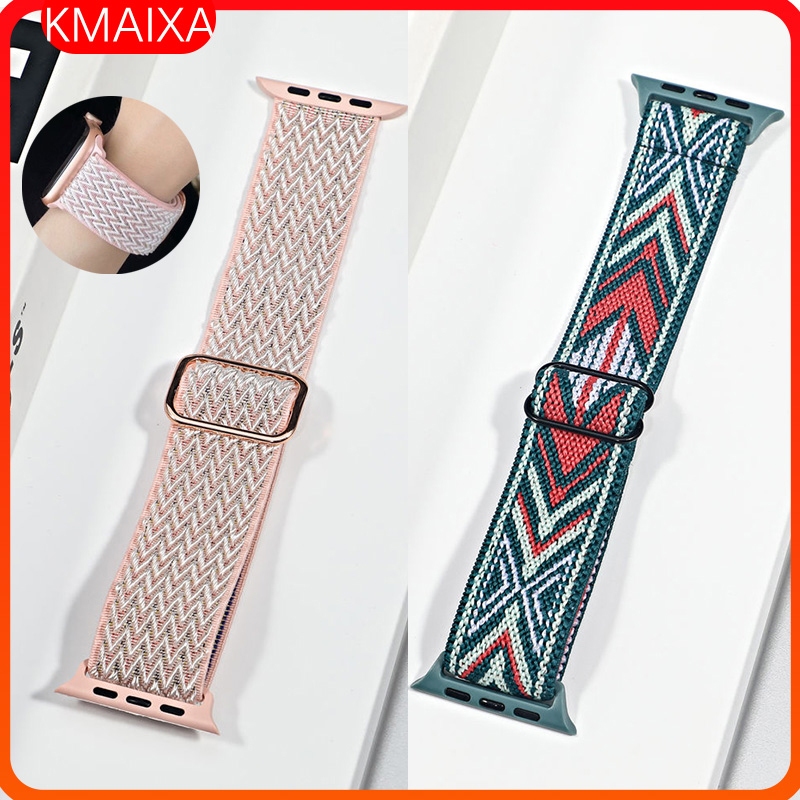 สายรัดไนลอนยืดหยุ่นสําหรับ Apple Watch Ultra 2 49 มม.9 8 7 6 SE 41 45 44 มม.40 มม.38 46 มม.42 มม.สํา