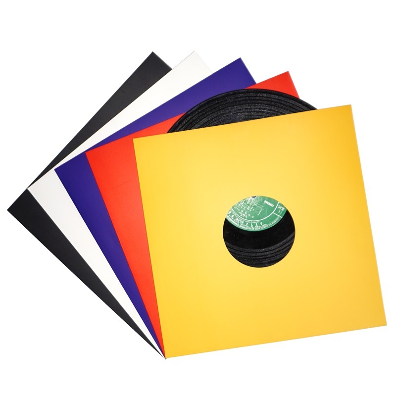 5 สี 10PCS ไวนิล LP กรณี Protector กระดาษหนาไวนิลสําหรับ 12 นิ้ว LP Records