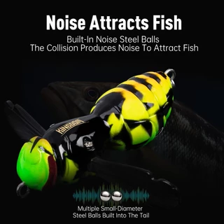 Kingdom Wasp Crawling เหยื่อ Bionic Fishing Lure 40 มม./4.2g 48 มม./6.6g ลอย Topwater ABS Lure Wobblers สําหรับ Bass Pike ปลาดุก Trolling