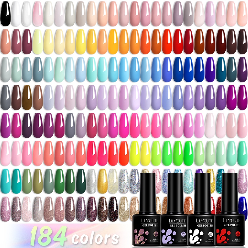 LILYCUTE Nail Gel Polish น้ํายาเคลือบเงาเล็บกึ่งถาวร 50 สี