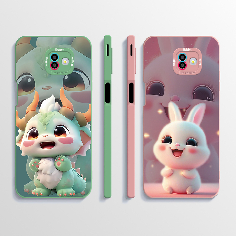 สําหรับ Samsung Galaxy J6 + J6 Plus กรณีแฟชั่นน่ารักการ์ตูน Matte Soft ซิลิโคนสําหรับ Samsung J6Plus