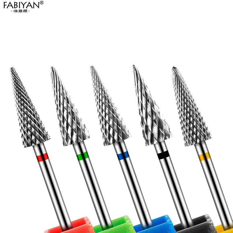 เจาะเล็บ Bits Milling Cutter สําหรับเล็บ Burr Cuticle ทําความสะอาดไฟฟ้าเครื่องตัดเจาะ Bits FABIYN