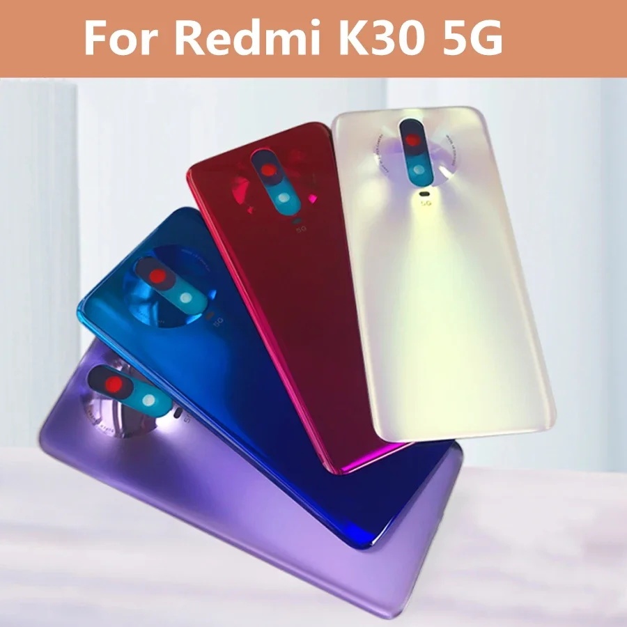 สําหรับ Xiaomi Redmi K30 5G ฝาครอบกระจกด ้ านหลังสําหรับ Xiaomi Redmi K30 ฝาครอบแบตเตอรี ่ ด ้ านหลังประตูกรณีเปลี ่ ยน