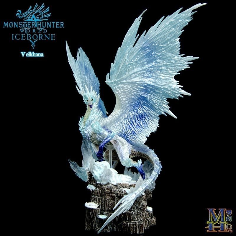 Monster Hunter Game Peripheral Ice Mantra Dragon Destroy Dragon Collection Version Hand-Made Model Toy Ornaments