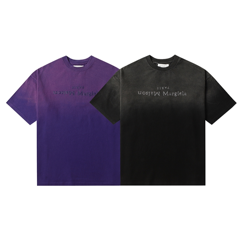 สไตล์ใหม่แฟชั่นอินเทรนด์เสื้อผ้า ม6 ด้ายจดหมายเย็บปักถักร้อยหัตถกรรมออกแบบคุณภาพสูงรอบคอล้างวัสดุหลวมแขนสั้น ที @-
