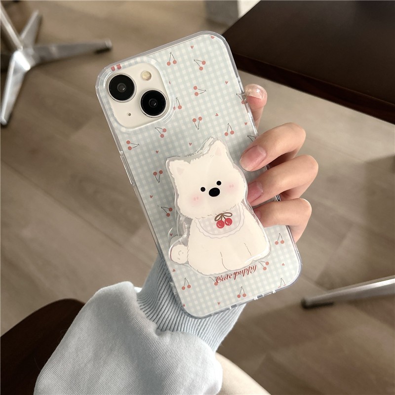 Iphone 16 pro max 15 pro max รูปแบบลูกสุนัข วัสดุ TPU กระบวนการ IMD รองรับเคสโทรศัพท์