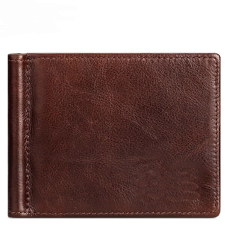 แบรนด์ที่มีชื่อเสียงผู้ชายคลิปเงินหนังแท้สองพับชายกระเป๋า ใบ…