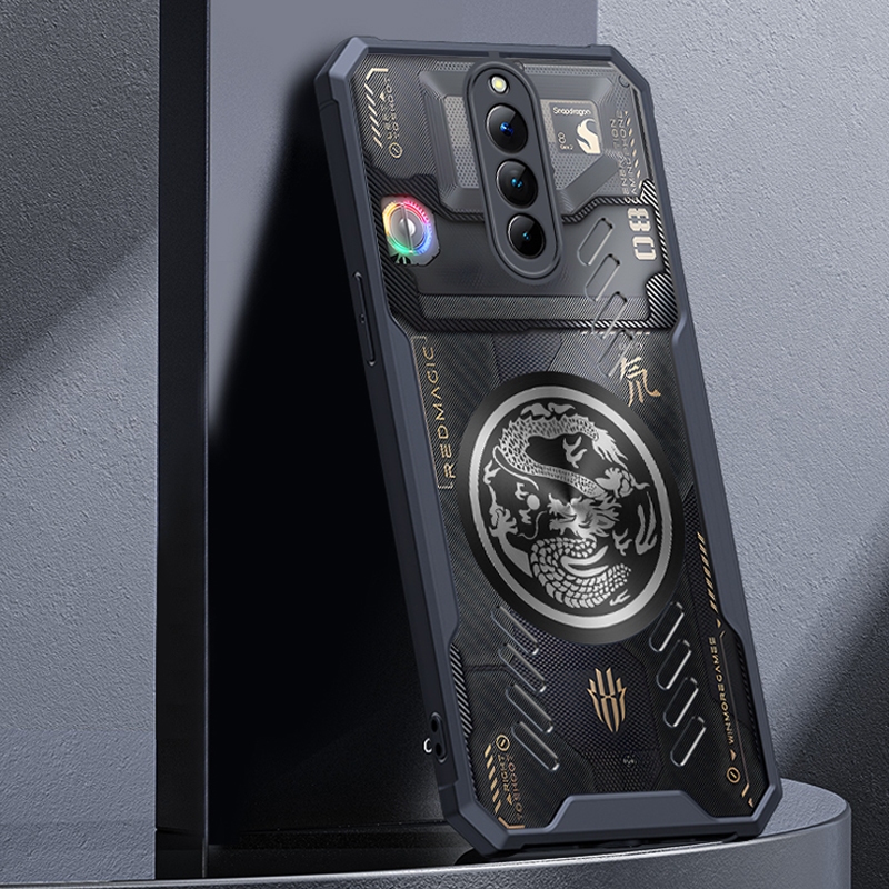 Dragon Totem Graphene Cooling เคสโทรศัพท์โปร่งใสสําหรับ ZTE Nubia Red Magic RedMagic 8 8S Pro Plus Pro + 5G การกระจายความร้อนกรณีกันกระแทก TPU Protector ฝาครอบปลอก