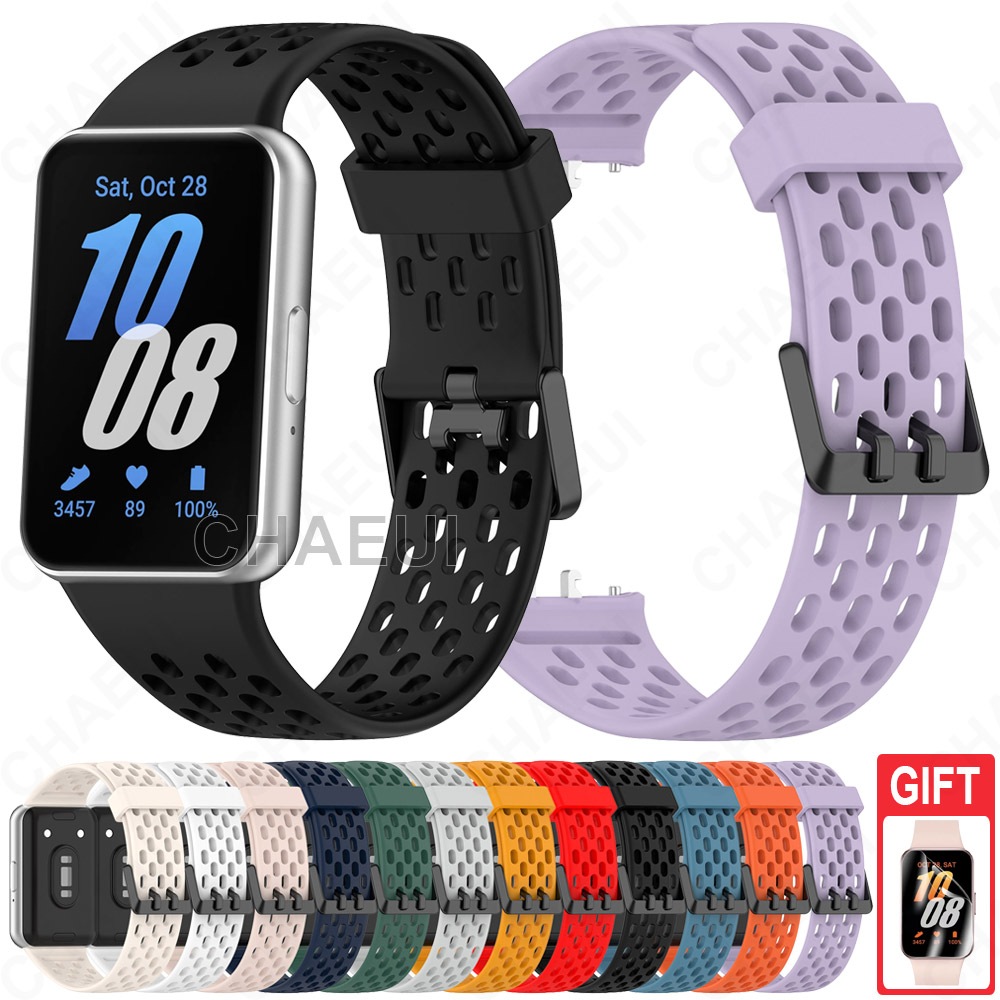 สายซิลิโคนเปลี ่ ยนสร ้ อยข ้ อมือสายนาฬิการะบายอากาศสําหรับ Galaxy Fit 3