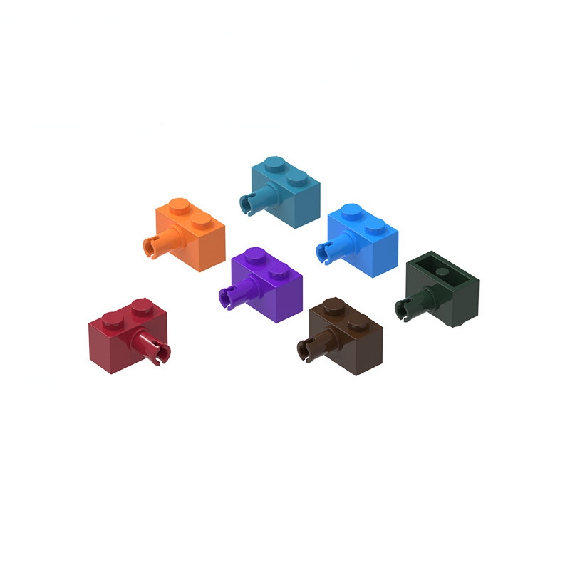 5 ชิ้น DIY Building Blocks 1x2 อิฐ Pin ขนาดด้านข้างใช้งานร่วมกับ 44865 2458 อิฐพลาสติกของเล่นเด็กสําหรับ wedo2.0 อิฐ