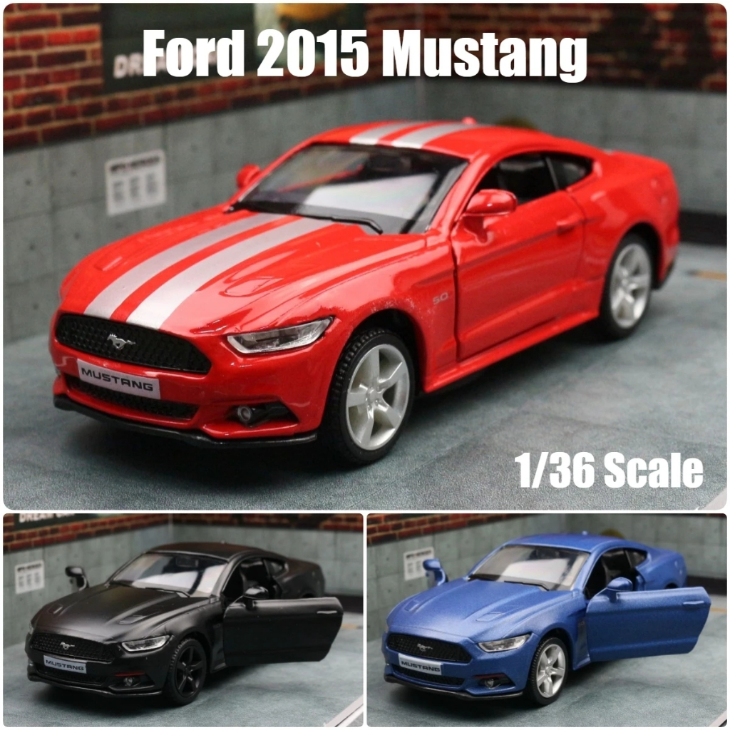 Rmz CITY 1/36 Ford Mustang GT 2015 จําลอง Die Cast รถรุ ่ น Diecast โลหะผสมโลหะ Miniature ดึงกลับคอลเลกชันของขวัญสําหรับชายเด ็ ก