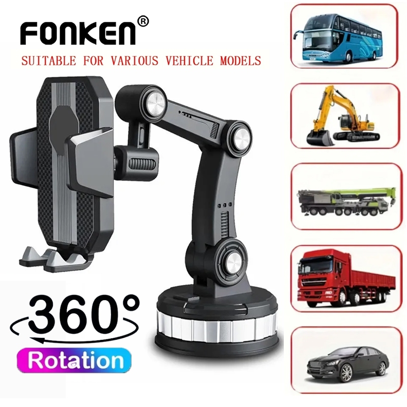 Fonken Universal รถบรรทุกขนาดใหญ ่ ขยายถ ้ วยดูดประเภทผู ้ ถือรถคงที ่ กันกระแทกขาตั ้ งโทรศัพท ์ มื