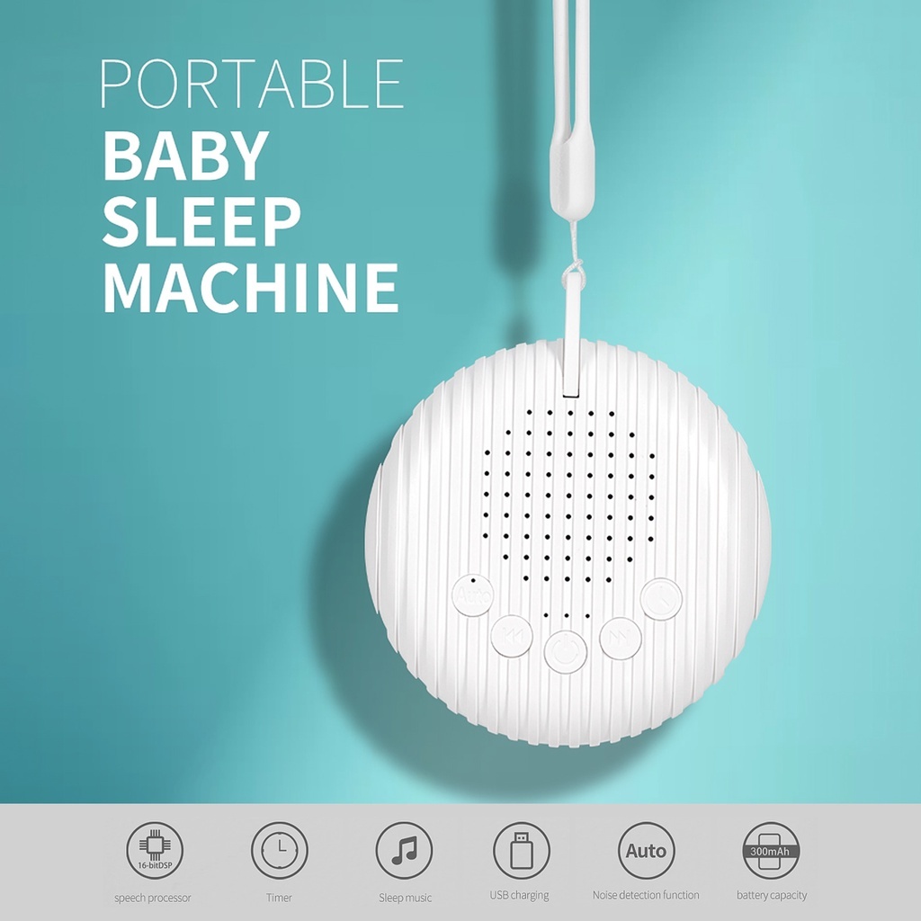 BW3 Baby White Noise เครื่องเสียงผ่อนคลายจิตใจบรรเทาความวิตกกังวลเพลงกล่อมเด็กแบบพกพา Light Night Sleep Sounds Device
