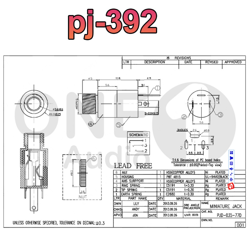 OneAudio สายAUXผู้-เมีย สี เงิน ทอง ป​หัวงอ pj392 ขนาด3.5mm.ยาว30cm.สายสัญญาณเสียง สเตอริโอ AUX3.5  สายauxลำโพงdiy