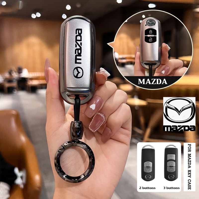 Mazda 2/3/CX-3/CX-5/Skyactiv การออกแบบใหม ่ 2/3 ปุ ่ ม TPU Anti Scratch ฝาครอบกุญแจรีโมท