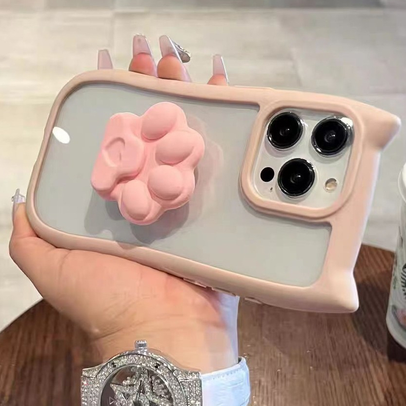 ซิลิโคนอ่อนนุ่มคุณภาพสูงน่ารักหูแมวรูปร่างเคสโทรศัพท์สําหรับ ไอโฟน 15 14 13 12 11 มือโปร สูงสุด เอ็กซ์อาร์ กันกระแทกทนต่อแรงกระแทกน่ารักสาวสวยปกมีวงเล็บกรงเล็บแมว
