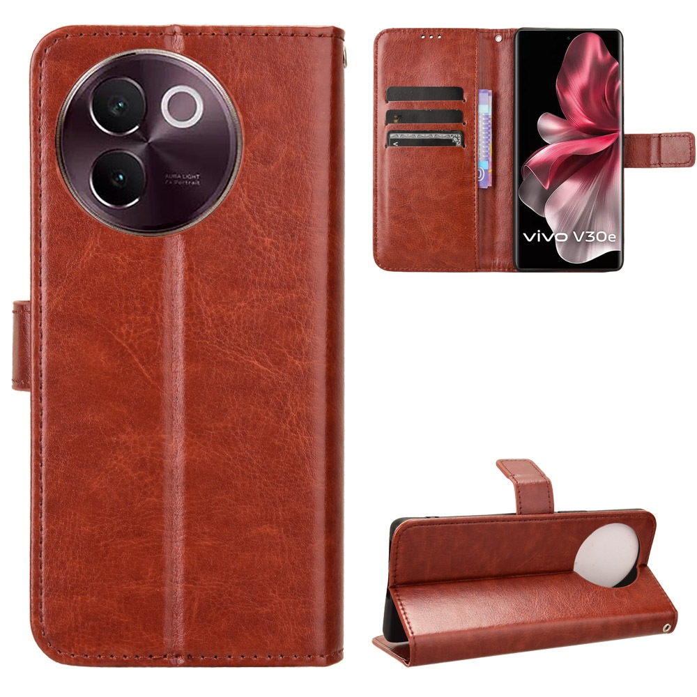 สําหรับ Vivo V30E 5G กรณี PU หนังขาตั ้ งผู ้ ถือ VivoV30E Flip Casing แม ่ เหล ็ กพับหนัง