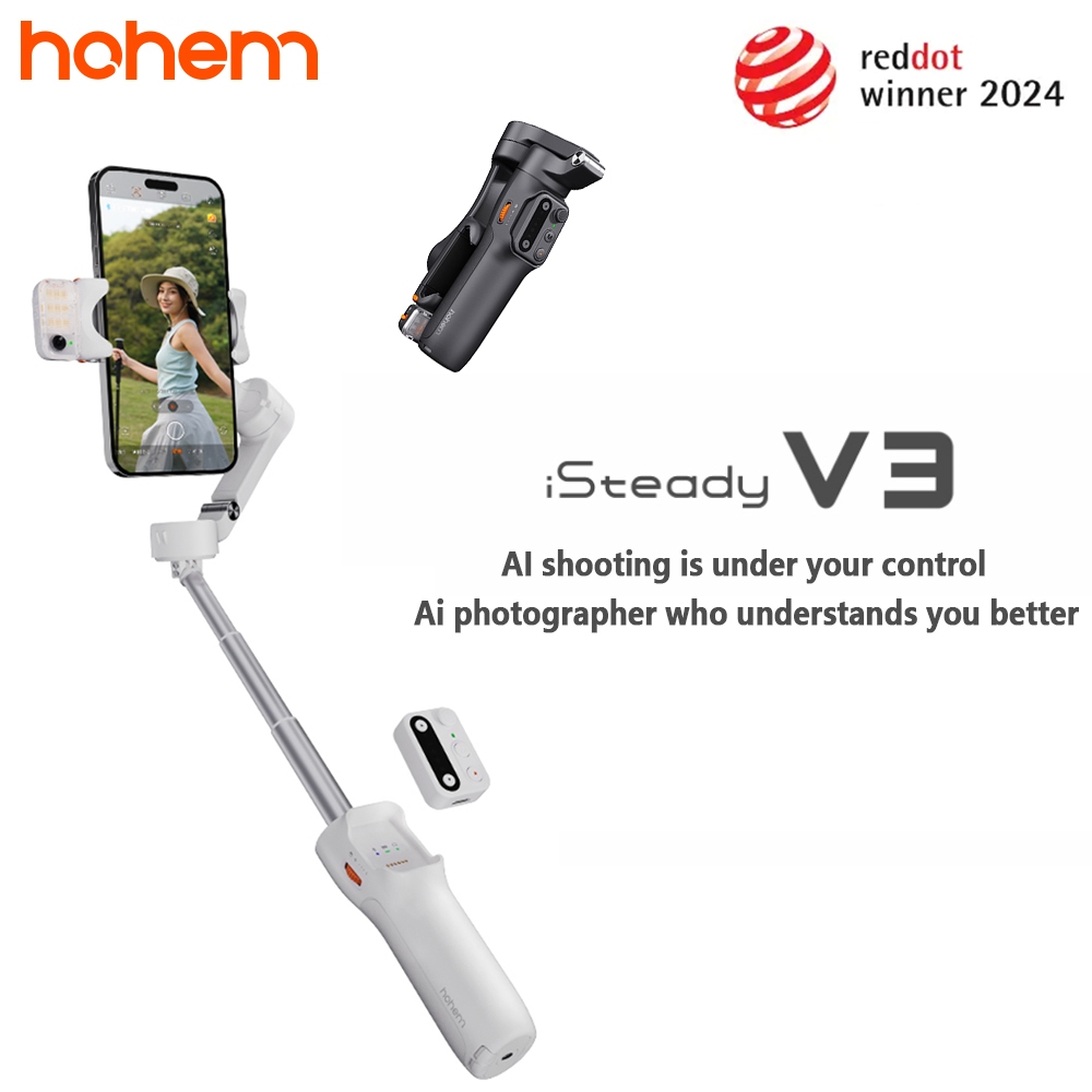 Hohem isteady V3 Ai ติดตามโทรศัพท ์ มือถือ gimbal สองแกน anti-shake มือถือยิงโคลงถ ่ ายภาพวิดีโอ vog