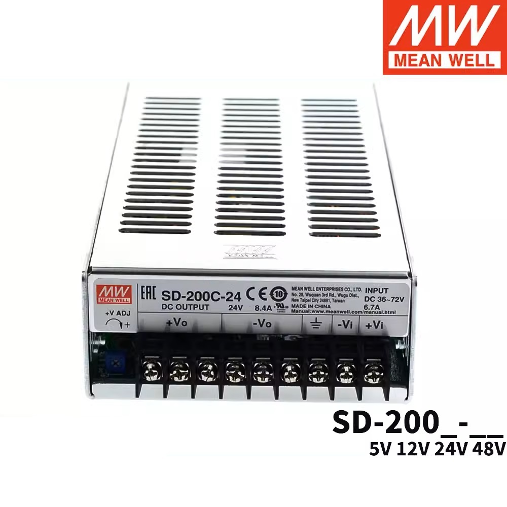 MEAN WELL SD-200C SD-200C-5 SD-200C-12 SD-200C-24 SD-200C-48 200W เอาต์พุตเดี่ยว DC-DC Converter SD-