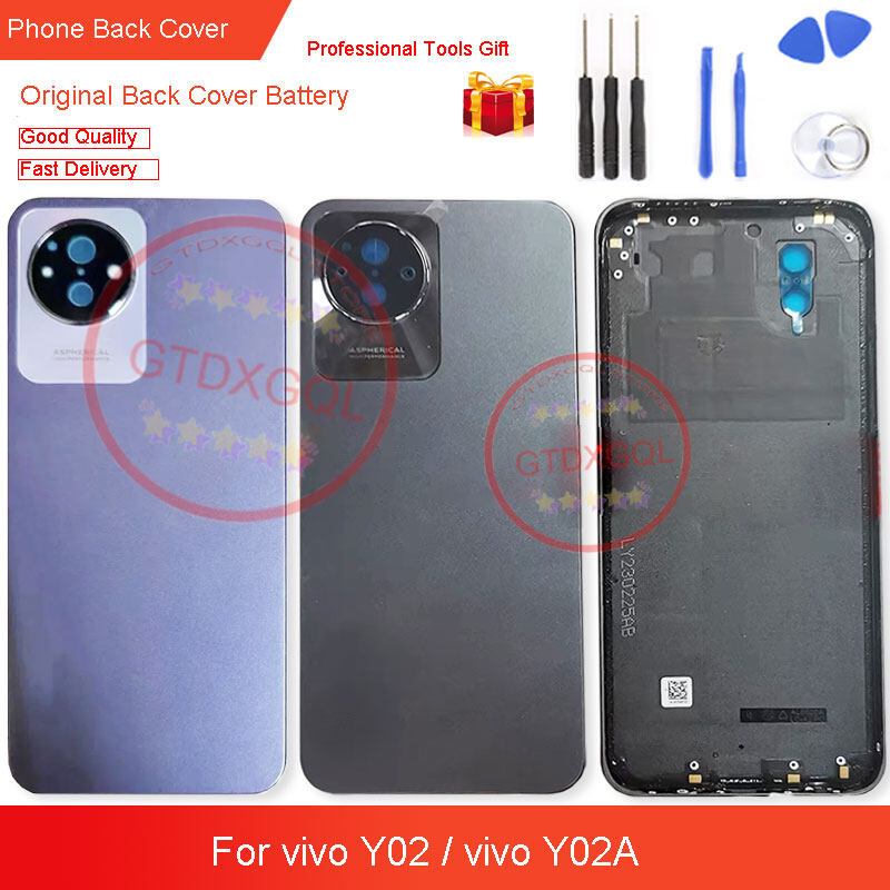 ใหม่สําหรับ vivo Y11 2023 / vivo Y02A Y02 ฝาครอบประตูหลังด้านหลังฝาครอบด้านหลัง