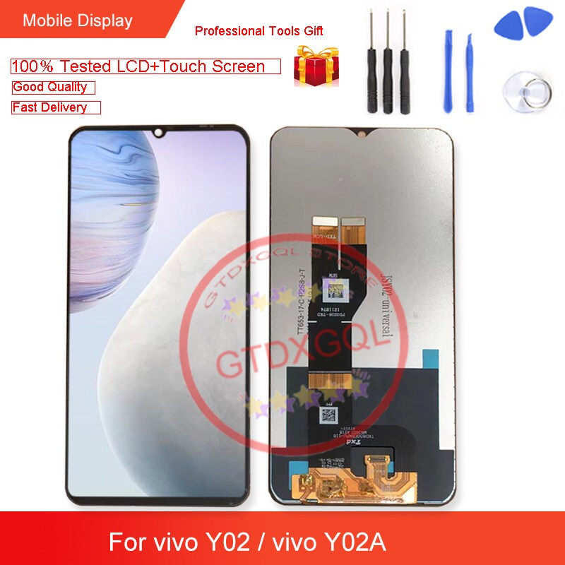 6.51 นิ้วสําหรับVivo Y02 Y02A Y02t Y11 2023 จอแสดงผลLCD Touch Panel Screen Sensorอะไหล่ซ่อม