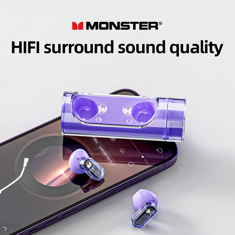Monster XKT13 หูฟังไร ้ สายบลูทูธ Hi-Fi Surround Pitch Clear Call Smart Touch Bluetooth 5.3