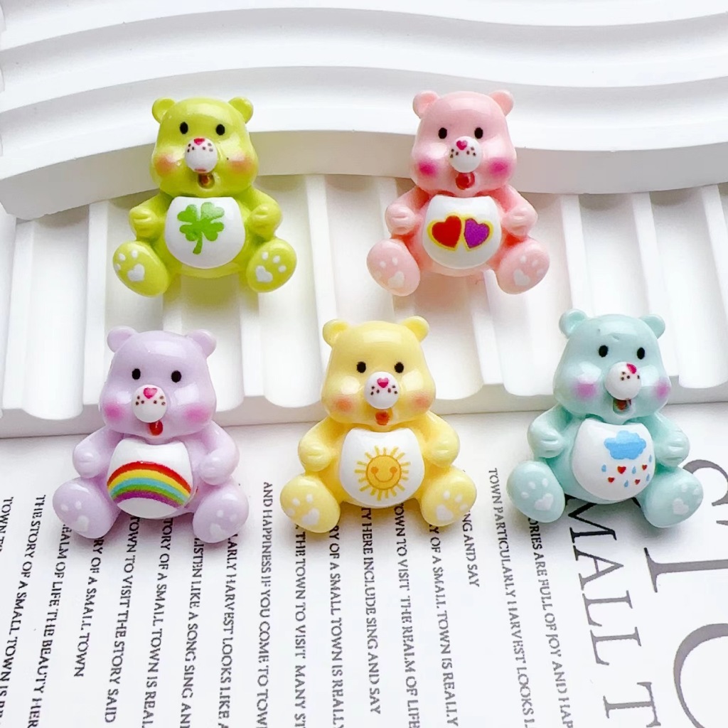 ตูนหมีรูปแบบ เรซิ่น อุปกรณ์เสริม 2.5 * 2.7 ซม.Jibitz Crocs  นรองเท ้ าหัวเข ็มขัด DIY อุปกรณ์เสริม