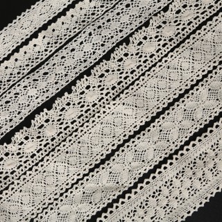 5 หลา/ถุงงาช้างถักผ้าฝ้ายลูกไม้ริบบิ้นทําด้วยมือ Patchwork ส…