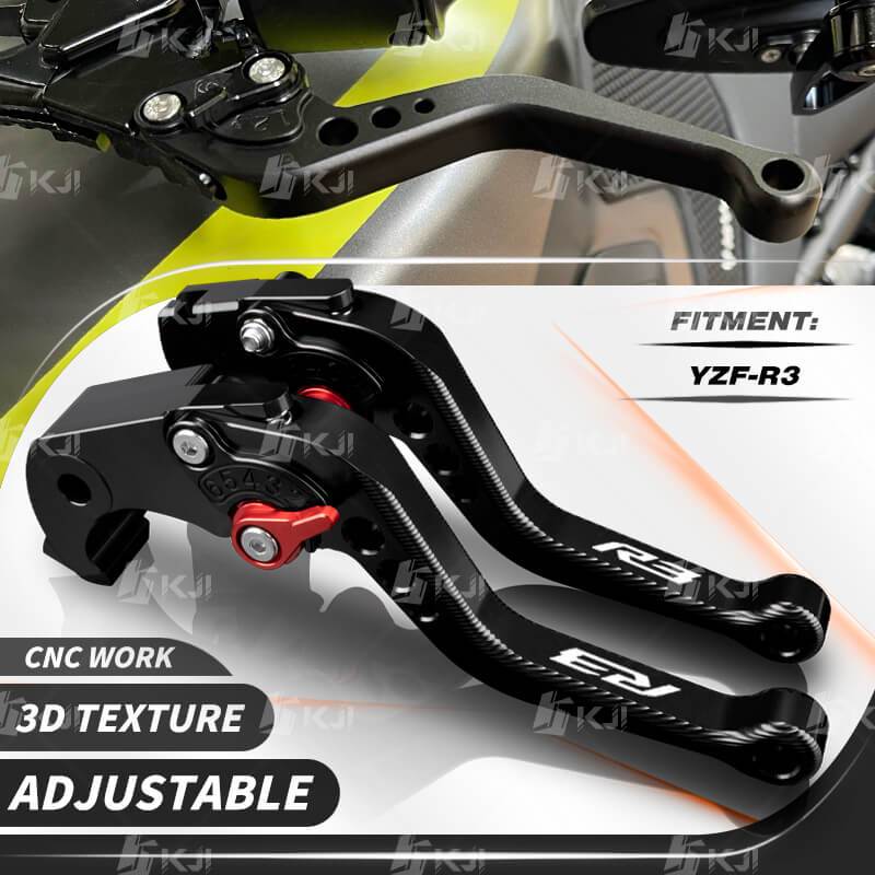 สําหรับ Yamaha YZF R3 YZF-R3 3D สั ้ นคลัทช ์ ก ้ านเบรคชุดปรับมือจับคันโยกรถจักรยานยนต ์ อุปกรณ ์ เสริมอะไหล ่
