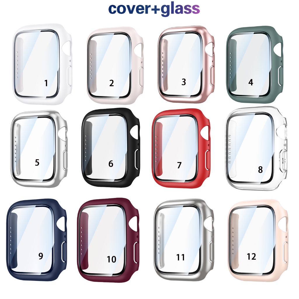 เคสกระจกแบบบางแข็ง ปกป้องหน้าจอ สำหรับนาฬิกา Apple iwatch Watch 38มม 42มม 40มม 44มม 46มม