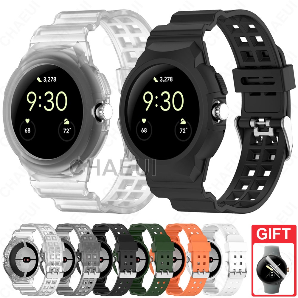 สายซิลิโคนพร ้ อมเคสสําหรับ Google Pixel Watch 2 / 1