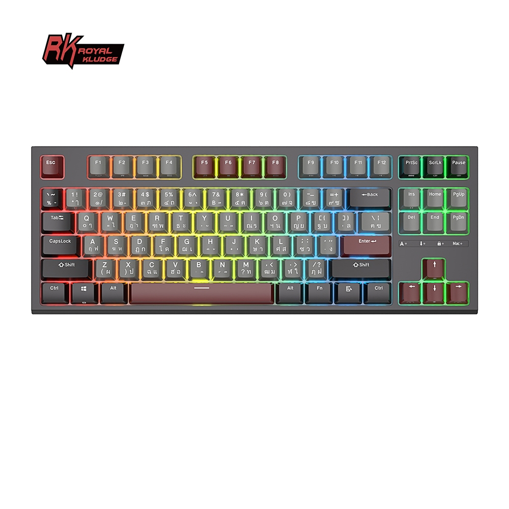 Royal Kludge RK R87 87 คีย ์ เกมมืออาชีพแบบมีสาย Hotswap คีย ์ บอร ์ ดเชิงกล