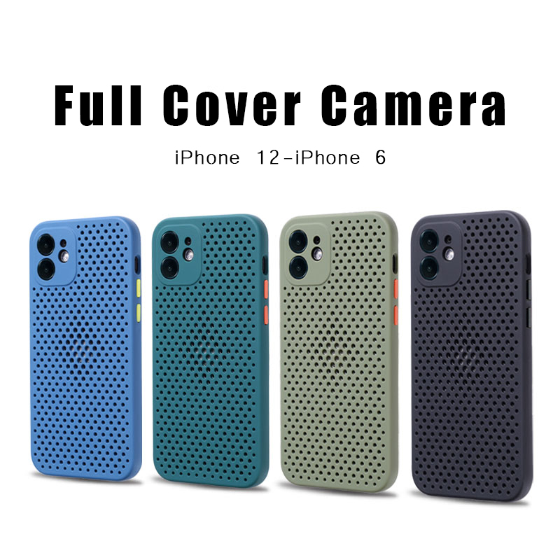 เคสซิลิโคนอ่อนนุ่มตาข่ายระบายอากาศกระจายความร้อนเคสโทรศัพท์ต้องมีสําหรับฤดูร้อนเหมาะสําหรับiphone 15 14 13 12 11 Pro Max 7 8 Plus X XS XRกันกระแทกฝาครอบ - รูปที่ 2