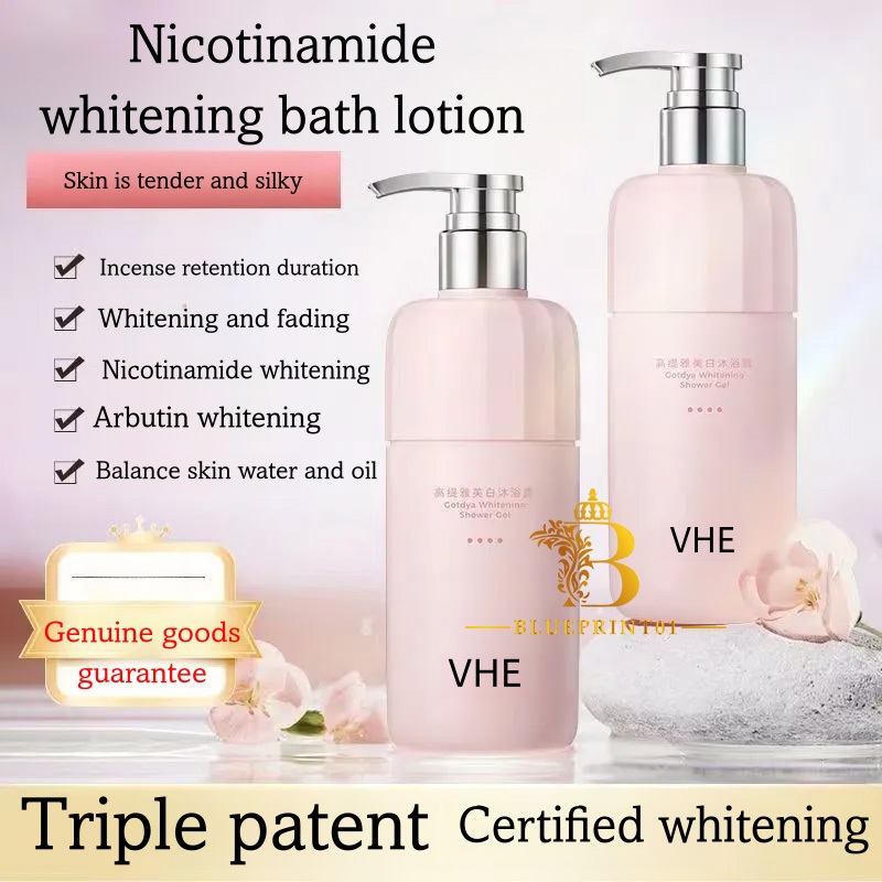 Vhe ไวท์เทนนิ่งบอดี้โลชั่นฤดูร้อนสดชื่น Niacinamide Body Lotion ฤดูร้อนสดชื่นกลิ่นหอมติดทนนานโลชั่นให้ความชุ่มชื้น 400ml
