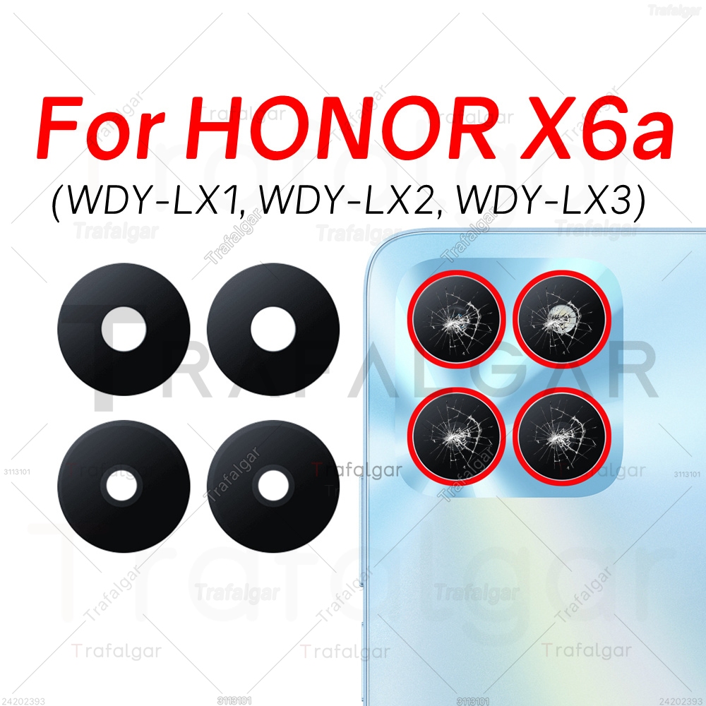ด ้ านหลังกล ้ องเลนส ์ แก ้ วสําหรับ Honor X6a WDY-LX1 WDY-LX2 WDY-LX3 เปลี ่ ยนสติกเกอร ์ กาว