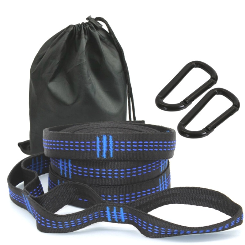 2pcs ปรับ Hammock Parallel สายรัดไนลอนพร้อมหัวเข็มขัดเชือกทางอากาศแขวนกลางแจ้งในร่มโยคะทางอากาศ 400 กก./880lbs เข็มขัดรับน้ําหนักสาย Daisy Chain Multi-ring Tree เข็มขัด