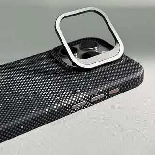 Sanptoch สําหรับ Magneti ที่มองไม่เห็นเคสโทรศัพท์สําหรับ iPhone 16 15 14 13 Pro Max Pixel คาร์บอนไฟเบอร์กันกระแทก Hard Cover สําหรับ iPhone 16 Pro Max Matte ผิวป้องกัน