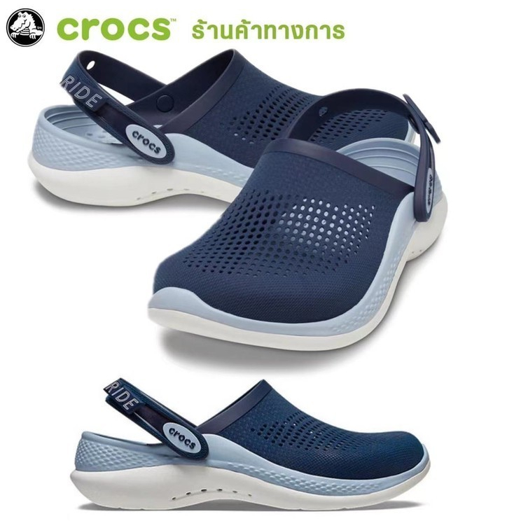 「จัดส่งในกรุงเทพฯ」 ใหม่ Crocs Literide 360 Clog รองเท้าผู้ชายและผู้หญิงรองเท้าลำลองกลางแจ้ง