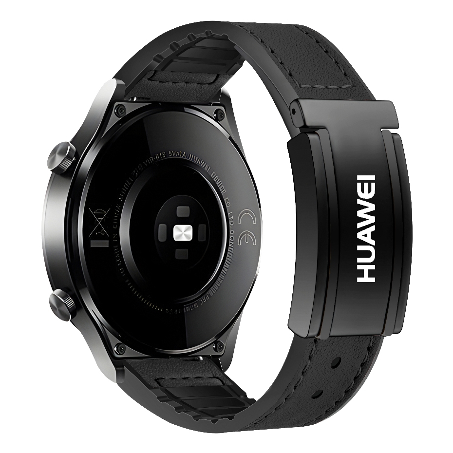 เหมาะสําหรับนาฬิกา Huawei GT5/GT4/GT3/GT2 46 มม./GT2 Pro/ECG/Watch3/4 Pro/GT2E/GT runner ของแท้หนังซิลิโคนแม่เหล็กพับสายคล้องคอ Glory Magic2/GS3/GS Pro ธุรกิจสายคล้อง