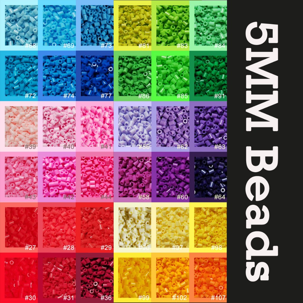 350 ชิ้น/สี 5 มม.ลูกปัดเหล็ก Pixel Art Kit 6 สีสีดําสีขาวสําหรับเด็ก Hama Perler ลูกปัด Diy ปริศนาของขวัญเด็กของเล่น
