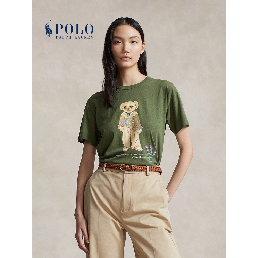 Ralph Lauren 's Loose Fit Polo Bear Cotton เสื ้ อยืด RL25263