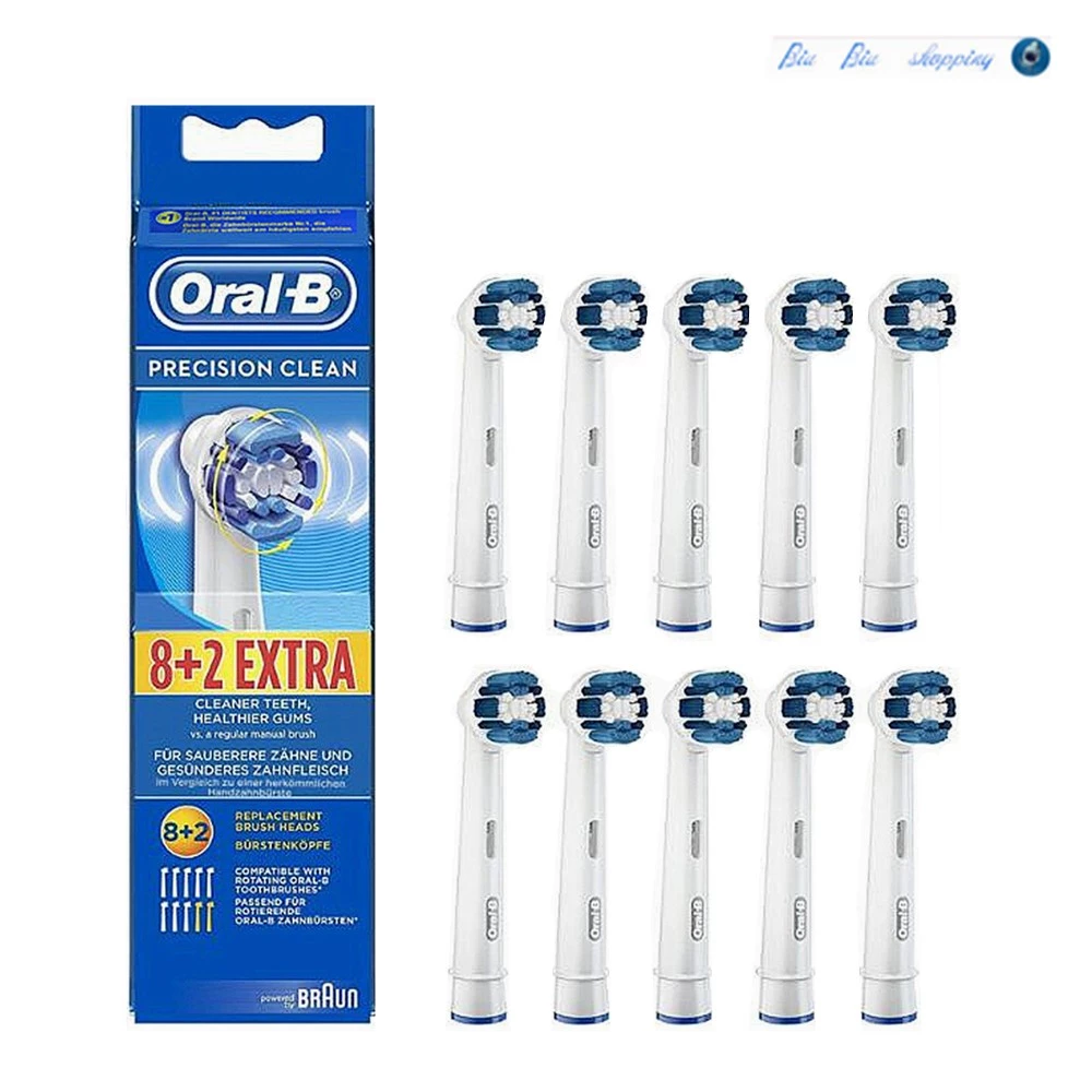 หัวเปลี่ยนแปรงสีฟันไฟฟ้า Oral-B EB20 Precision ทําความสะอาด แต่ละแพ็ค 10 ชิ้น