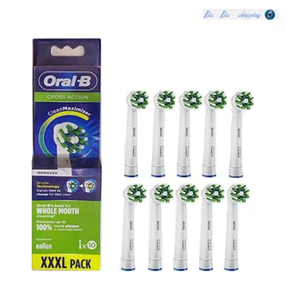 Oral B EB50 Cross Action หัวเปลี่ยนแปรงสีฟันไฟฟ้า เทคโนโลยี CleanMaximiser 4&10 แพ็ค