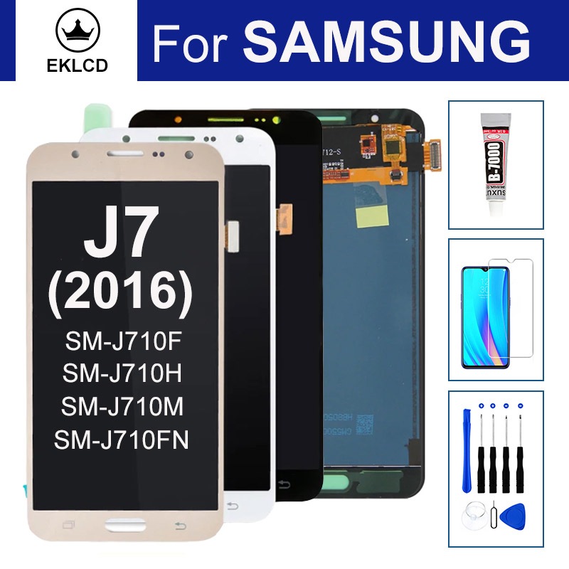 J710 จอแสดงผล LCD สําหรับ Samsung Galaxy J7 2016 SM-J710F J710M J710Y J710G Touch Screen Digitizer A
