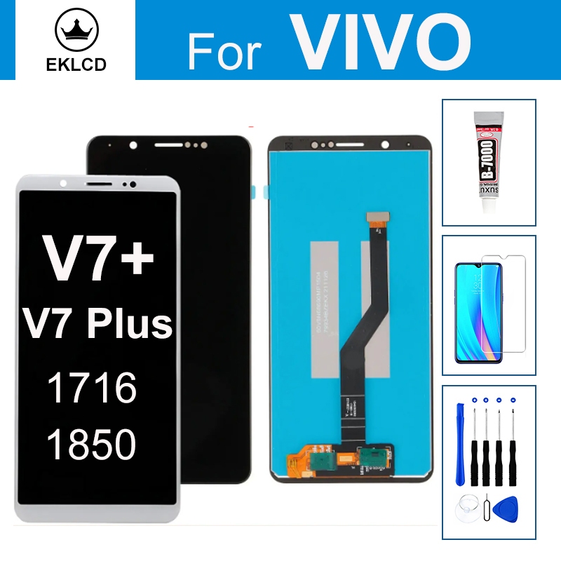 5.99 "LCD สําหรับ VIVO V7 Plus V7 + 1716 1850 จอแสดงผล Touch Screen Digitizer Assembly สําหรับ VIVO Y79 เปลี่ยน