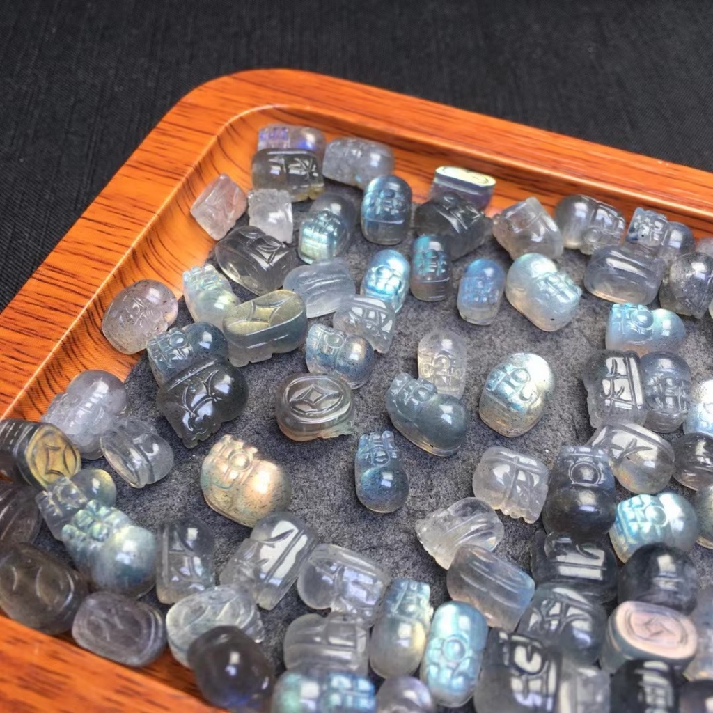 แสงจันทร์สีเทาธรรมชาติ Pixiu ประมาณ 6 ~ 9 มม. เครื่องประดับน่ารัก diy Lucky อุปกรณ์เสริม Simple All-Match ของขวัญ - รูปที่ 2