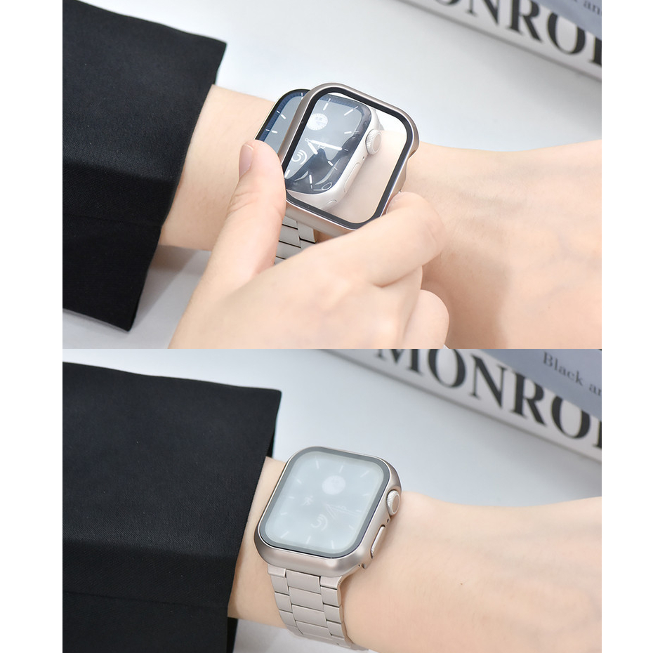 สําหรับ Apple Watch Case ป ้ องกันหน ้ าจอกระจกนิรภัยชุบ Hard กันชนสําหรับ iWatch Series 10 9 8 7 6 SE 5 4 3 2 1 Ultra2 49 มม.41 มม.46 มม.40 มม.44 มม.38 มม.42 มม . ราคา ถูกที่สุด ดีลบีเคเค แกลเลอรีภาพที่ 3