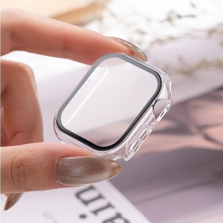 สําหรับ Apple Watch Case ป ้ องกันหน ้ าจอกระจกนิรภัยชุบ Hard กันชนสําหรับ iWatch Series 10 9 8 7 6 SE 5 4 3 2 1 Ultra2 49 มม.41 มม.46 มม.40 มม.44 มม.38 มม.42 มม . ราคา ถูกที่สุด ดีลบีเคเค แกลเลอรีภาพที่ 5